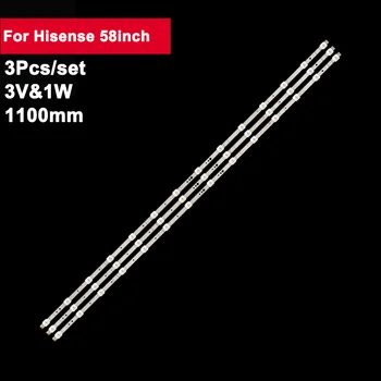 3pcs 1100mm de Fundal cu Led Strip pentru Hisense 58inch HD580X1U91+2019092501-APT-HXLB19101 LB58007 V0 58R6E3 58R6000 58H6500G