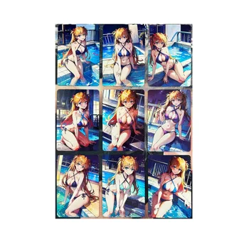 5pcs/set EVA populare anime joc periferice DIY ACG frumusete sexy personaj colorat flash card băiat hobby de colectare de jucării cadouri