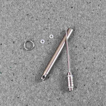 1 buc Portabil Titan Scobitoare Dinte de Metal Instrument de Curățare Integrat Scobitoare cu Suport pentru Acasă în aer liber Argint