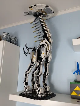 BuildMOC Orizont Mecanice Girafa Monstru Blocuri Kit Dawn Joc De Tunete Zero Gigant Cu Gâtul Lung Mecha Bestia Dinte Jucărie