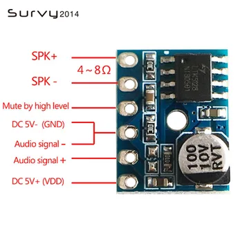 5128 Mini Clasa D Amplificator Digital de Bord Modulul de 5W Mono Amplificator Audio de Putere