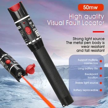 VLF Laser 50MW/30MW/20 mw/10MW Visual fault Locator, Cablu de Fibra Optica Tester 10-50km Gama VFL pot alege LC adaptor