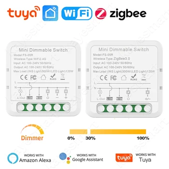 Tuya WiFi, ZigBee Inteligent Dimmer Switch Module Acasă Bec Estompat Comutator Timer App Control De La Distanță De Lucru Cu Alexa De Start Google