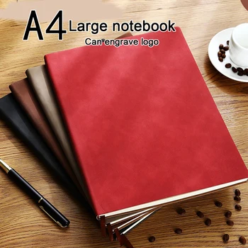 (Poate Grava Logo-Ul) A4 Afaceri Gros Din Piele Moale De Notebook-Uri, Carnete De Student, Săli De Minute Notebook, Căptușite Paginile Interioare