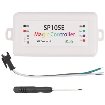 SP105E Controler Wireless Bluetooth APP WS2811 WS2812B WS2801 SK6812 APA102 Adresabile Individual Programabile Benzi cu LED-uri Pix