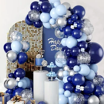 Albastru Macaron Balon Ghirlanda Arc Kit Petrecere De Ziua De Decorare Pentru Copii Băiat Nunta Consumabile Partid Ziua De Nastere Copil De Dus Balon
